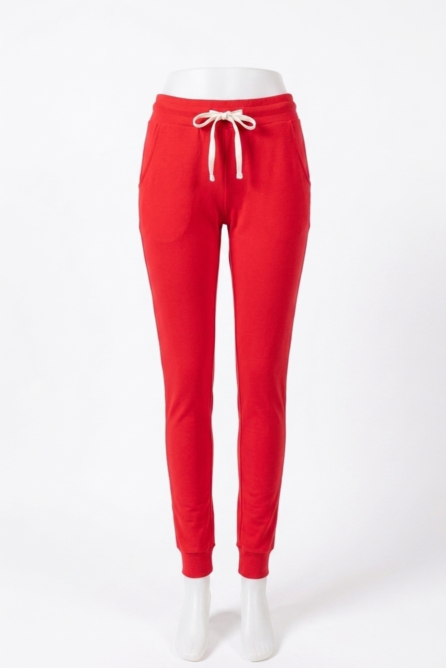 NEW AMPERSAND AVE performance fleece joggers in candy apple